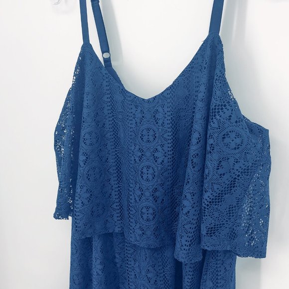 As U Wish Dresses & Skirts - AS U WISH navy lace dress size 2X